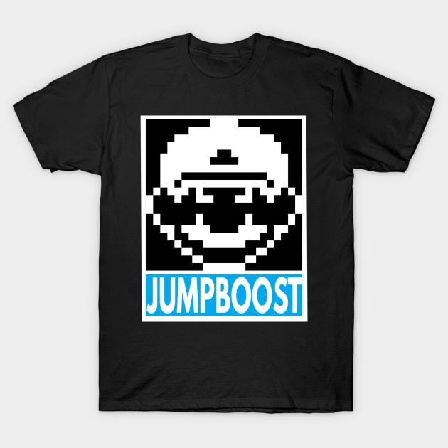 JumpBoost 8-Bit Logo T-Shirt by GodzillaGaming